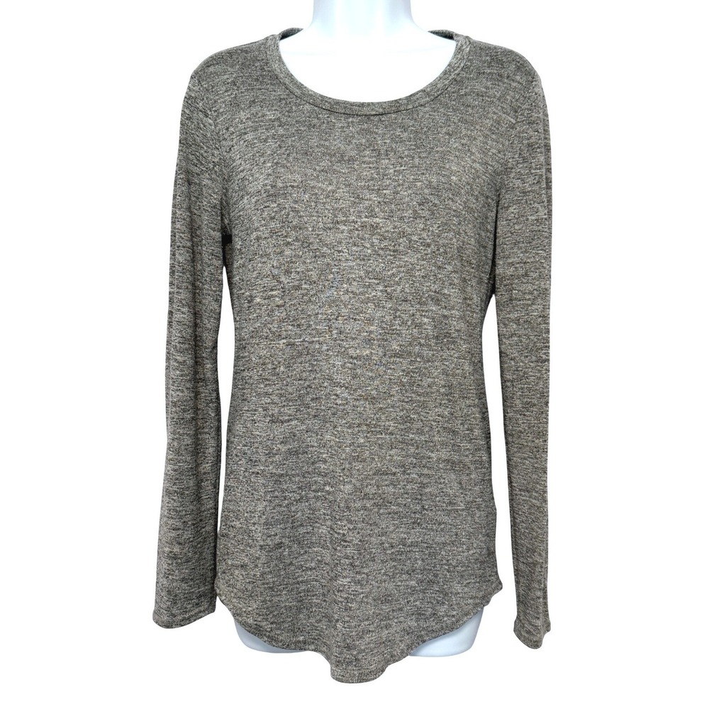 Philosophy‎ Tunic Top Womens M Gray Jersey Knit Long Sleeve Pullover Minimalist
